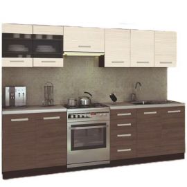 Halmar AMANDA2 260 Комплект кухонной мебели, длина 260 см, 28 мм, натуральное дерево (V-PL-K-AMANDA 2 260 - AKACJA C./PR.ARDEN) | Кухонная утварь | prof.lv Viss Online