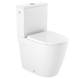 Tualetes Pods Roca Ona compact rimless, ar SC/QR vāku, balts (KK ONA FL) | Roca | prof.lv Viss Online