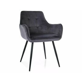Virtuves Krēsls Signal Lemon Velvet, 59x57x85cm, Melns (LEMONVCC) | Signal | prof.lv Viss Online