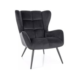 Atpūtas krēsls Signal Louis Velvet, 87x75x91cm, Melns (LOUISVCC) | Signal | prof.lv Viss Online