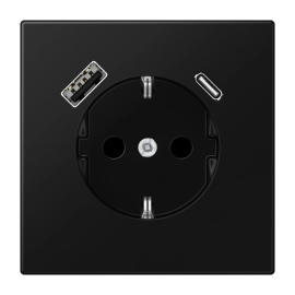 Zemapmetuma Kontaktligzda Jung LS1520-15CASWM Ar 2 USB 1-v. Ar Zemējumu, Melna (LS1520-15CASWM) | Mounted switches and contacts | prof.lv Viss Online