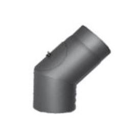 Jeremias Black Metal Flue (Steel) Bend with Inspection 45° | Metal chimneys | prof.lv Viss Online