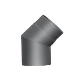 Изогнутая дымоходная труба из черного металла (из стали) под углом 45° | Металлические дымоходы | prof.lv Viss Online