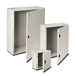 Wall-mounted (or floor-standing) metal distribution cabinet with mounting plate Argenta, grey IP66 | Ide | prof.lv Viss Online