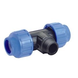 Stp Acuster PP compression T-piece with external thread | Pe pipes and fittings | prof.lv Viss Online