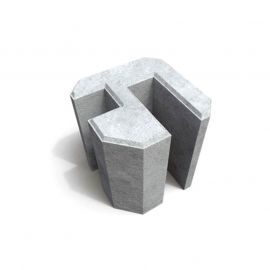 Угловое бетонное крепление для плитки | Бетонный фундамент забора | prof.lv Viss Online