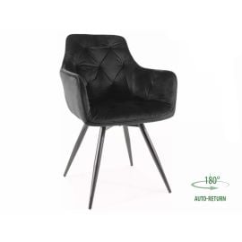 Virtuves Krēsls Signal Mango Velvet, 60x57x83cm, Melns (MANGOVCC) | Signal | prof.lv Viss Online