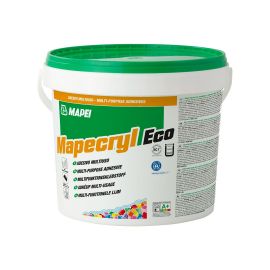 Mapei Mapecryl Eco ecological acrylic-based water dispersion adhesive for vinyl and textile floor coverings 16L