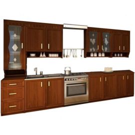 Halmar MARGARET3 260 Kitchen Set, Chipboard, 260cm, 28mm, Oak (V-PL-K-MARGARET 3 260-ORZEC) | Kitchen equipment | prof.lv Viss Online