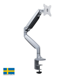 Monitor Arm with Gas Spring, Grey | Linergo | prof.lv Viss Online