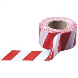Лента предупреждения, красно-белая, 70 мм | Оградительные ленты | prof.lv Viss Online