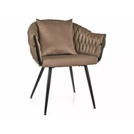 Virtuves Krēsls Signal Nuvo Velvet, 63x62x86cm, Brūns/Melns (NUVOVCCBE) | Signal | prof.lv Viss Online