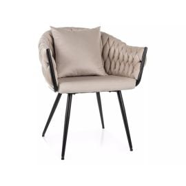 Virtuves Krēsls Signal Nuvo Velvet, 63x62x86cm, Gaiši Bēšs/Melns (NUVOVCJBE) | Signal | prof.lv Viss Online