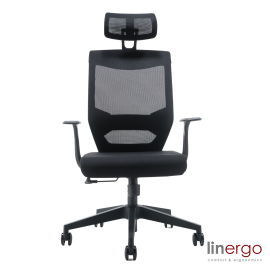 Офисное кресло Linergo Oslo Ergo Черное | Офисная мебель | prof.lv Viss Online