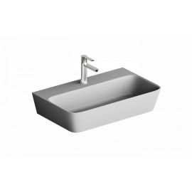 Раковина для ванной комнаты Paa Quadro Silcston Matte Grey, серый 70x43см IQUAS/02G