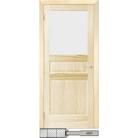 Комплект дверей из массива сосны Madepar Paula Kristal - коробка, ручка, 2 петли | Двери из сосновой древесины | prof.lv Viss Online