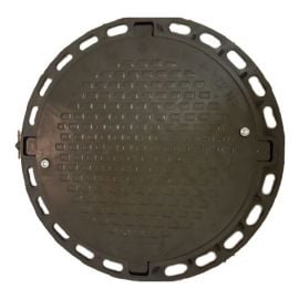 Полимерная канализационная люк с заслонкой Polymer 790, H-80mm, черный | Канализационные кольца | prof.lv Viss Online