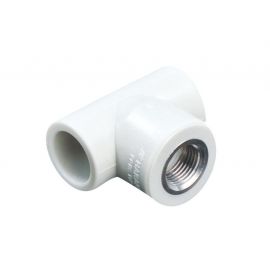 Kan-therm PPR T-coupling with thread, white | Melting plastic pipes and fittings | prof.lv Viss Online