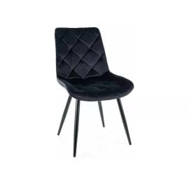 Virtuves Krēsls Signal Ralph Velvet, 63x51x88cm, Melns (RALPHVCC) | Signal | prof.lv Viss Online