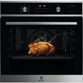 Electrolux EOC6P77X Built-in Electric Steam Oven, Black/Silver | Large home appliances | prof.lv Viss Online