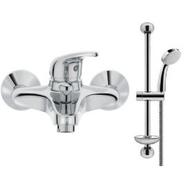 Herz Simpaty s32 384 Bath/Shower Water Mixer Chrome with Shower Head, Arm, Rosette (UH00384) | Bath mixers | prof.lv Viss Online