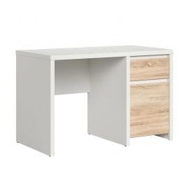 Black Red White Kaspian Writing Desk, 120x65x77cm, Oak, White (S128-BIU1D1S/120-BI/DSO) | Office furniture | prof.lv Viss Online
