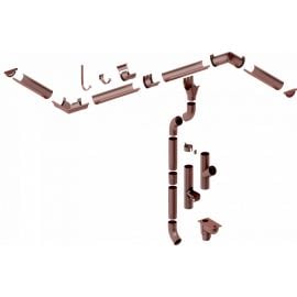 Budmat Flamingo rainwater downpipe Ø 125/90mm (387-Dark Brown) | Roofing | prof.lv Viss Online