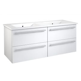 Raguvos Furniture Serena 121cm Cabinet with 2 Drawers Glossy White (14113911) | Sinks with Cabinet | prof.lv Viss Online