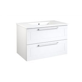 Raguvos Furniture Serena Retro 81.5cm Bathroom Sink with Cabinet Glossy White (131135114) | Sinks with Cabinet | prof.lv Viss Online
