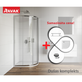 Ravak SET 2 100x90cm H=195cm Shower Enclosure with Tray (23SETND2) | Ravak | prof.lv Viss Online