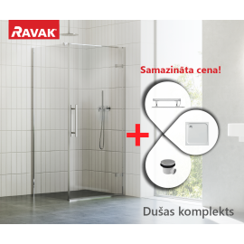 Ravak SET 3R 110x80cm H=195cm Shower Enclosure with Tray (23SETND3R) | Ravak | prof.lv Viss Online