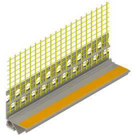 2D Logu profils Smartherm Smart 420 ar sietu 9x130x2600mm, balts | Фасадные профили | prof.lv Viss Online