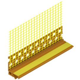 2D Logu profils Smartherm Smart 420B ar sietu 9x130x2600mm, brūns | Фасадные профили | prof.lv Viss Online