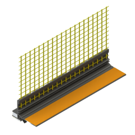 3D Logu profils Smartherm Smart 435A ar sietu 9x130x2400mm, tumši pelēks | Фасадные профили | prof.lv Viss Online