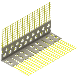 Arku Stūra profils Smartherm Smart 570 ar sietu 10x15cm, 2.5m | Фасадные профили | prof.lv Viss Online