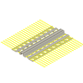 2D Deformācijas profils Smartherm Smart 710 ar sietu 10x10cm, 2.5m | Фасадные профили | prof.lv Viss Online