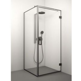 Glass Service Monika Black 70x70cm H=200cm Square Shower Enclosure Transparent Black (70x70MON_B) | Shower cabines | prof.lv Viss Online