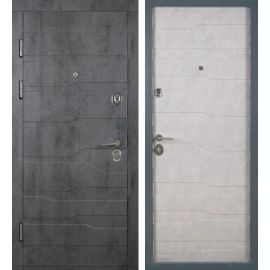 Двери из металла Abwehr Linea N 385 с коробкой, темный бетон/светлый бетон | Металлические двери | prof.lv Viss Online