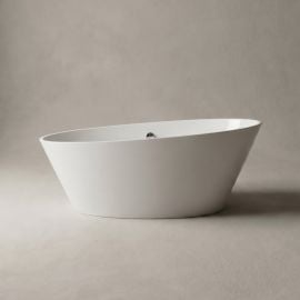 Vanna Vispool Carmenta Akmens masa 184x76cm Bez pārplūdes Balta (AU72) | Отдельностоящие ванны | prof.lv Viss Online