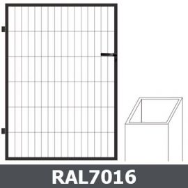 Single-leaf square profile gate leaf W1M, grey (RAL7016) | Fences | prof.lv Viss Online