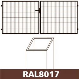 Ворота для футбольных ворот с квадратным профилем W4M, коричневые (RAL8017) | Ворота | prof.lv Viss Online