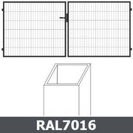 Футбольные ворота сетка квадратного профиля W4M, серый (RAL7016) | Ворота | prof.lv Viss Online