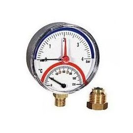 Термоманометр Wika 0-4 1/2 80 120''C (14104040) | Оборудование для система отопления | prof.lv Viss Online