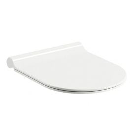Ravak Uni Chrome Slim Toilet Seat with SoftClose, White, X01550