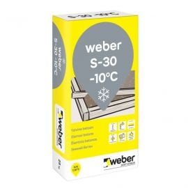 WEBER S-30 W rupjais, ātri cietējošais betons ziemai līdz -10°,25kg