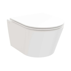 Piekaramais Tualetes Pods Ravak Flow RimOff, ar SC vāku, balts (X01985) | Tualetes podi - piekaramie | prof.lv Viss Online