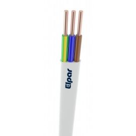 Elpar flat installation cable YDYp 3x1.0mm², white, 100m (5901854412771) | Receive immediately | prof.lv Viss Online
