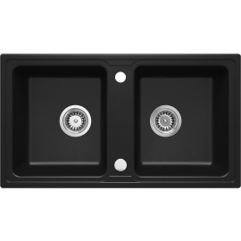 Virtuves izlietne Deante Zorba, Iebūvējamā, Granīts, Melna (ZQZ_N203) | Virtuves izlietnes | prof.lv Viss Online