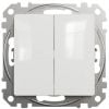 Schneider Electric Sedna Design Выключатель Двойной с Защитным Крышками, Белый (SDD111105)