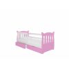 Adrk Lena Children's Bed 165x91x75cm, With Mattress, White/Pink (CH-Len-W+P-D079)